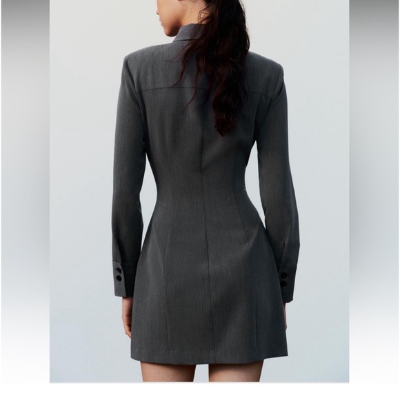ZARA Fitted Mini Shirt Dress - Picture 2 of 6
